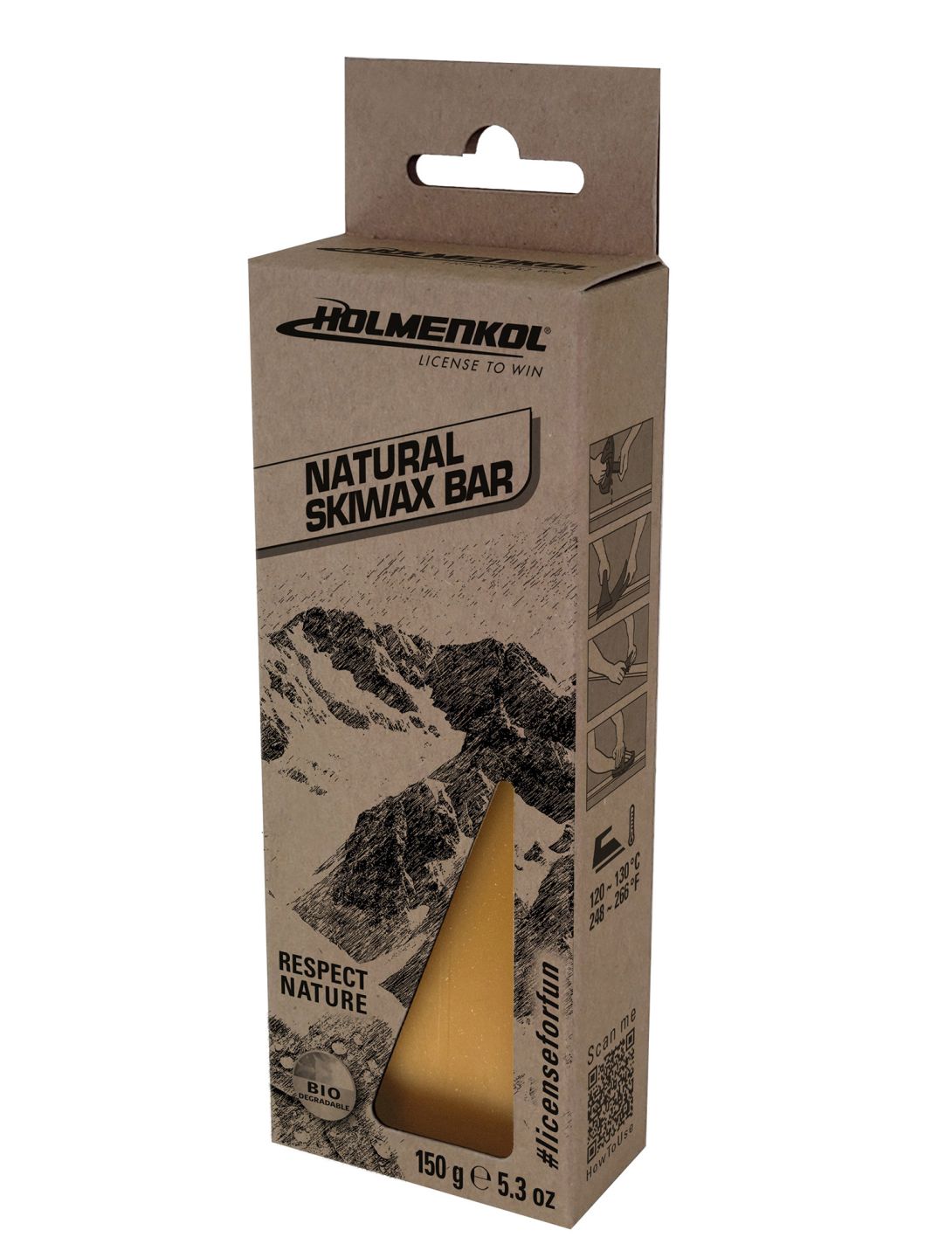 Holmenkol, Natural Skiwax Bar 150g producto de mantenimiento unisex 