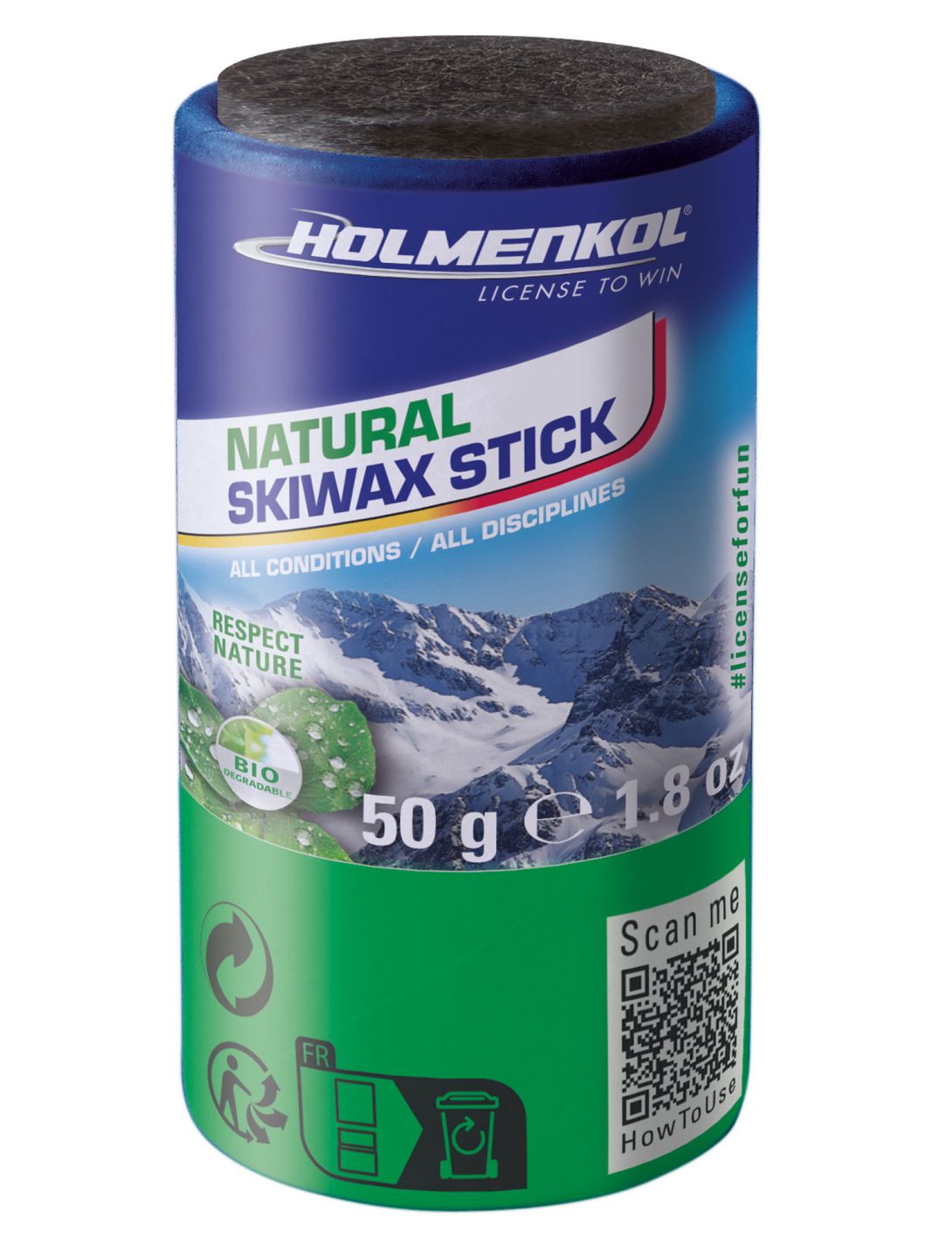 Holmenkol, Natural Skiwax Stick 50g producto de mantenimiento unisex 