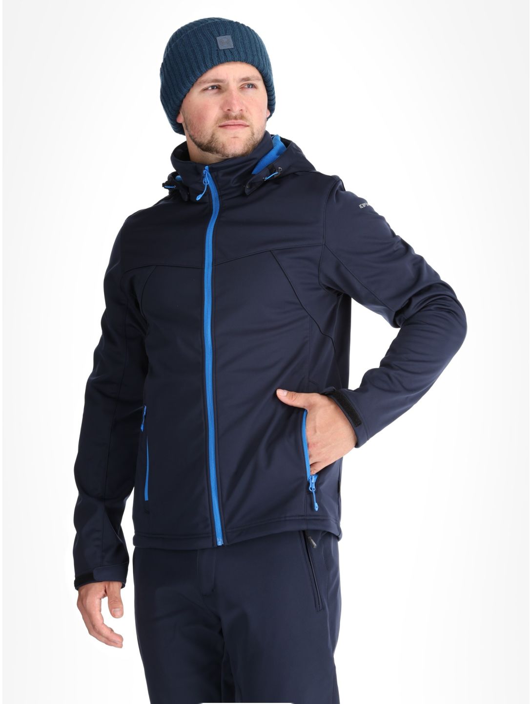 Icepeak, Biggs chaqueta de esquí softshell hombres Blauw azul 