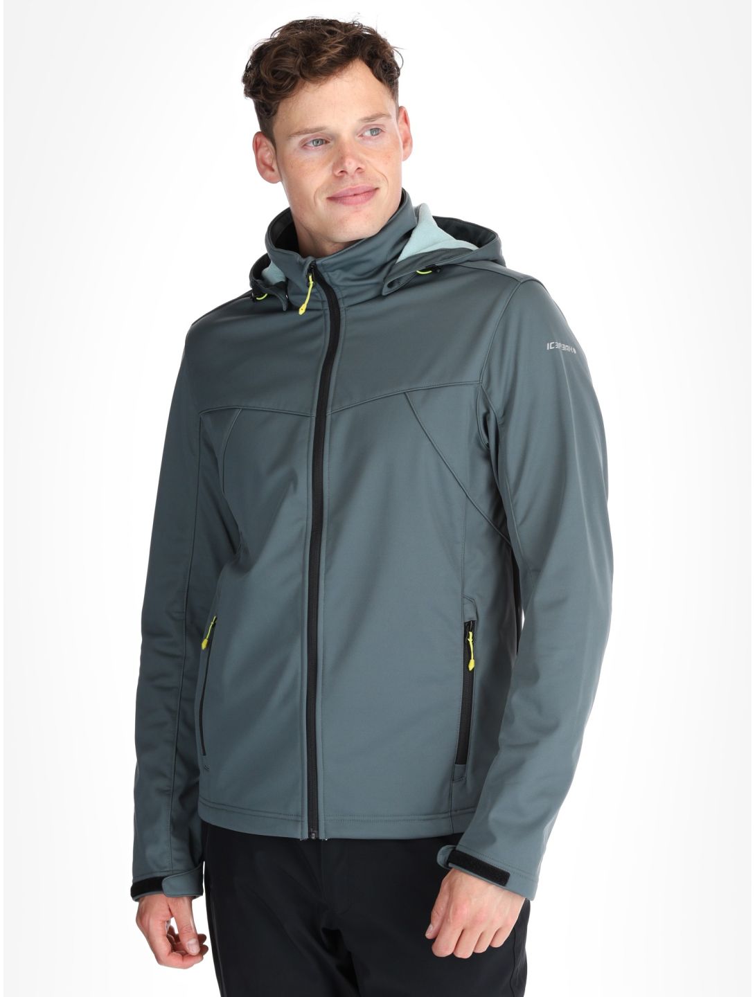 Icepeak, Biggs chaqueta de esquí softshell hombres Dark Olive verde 