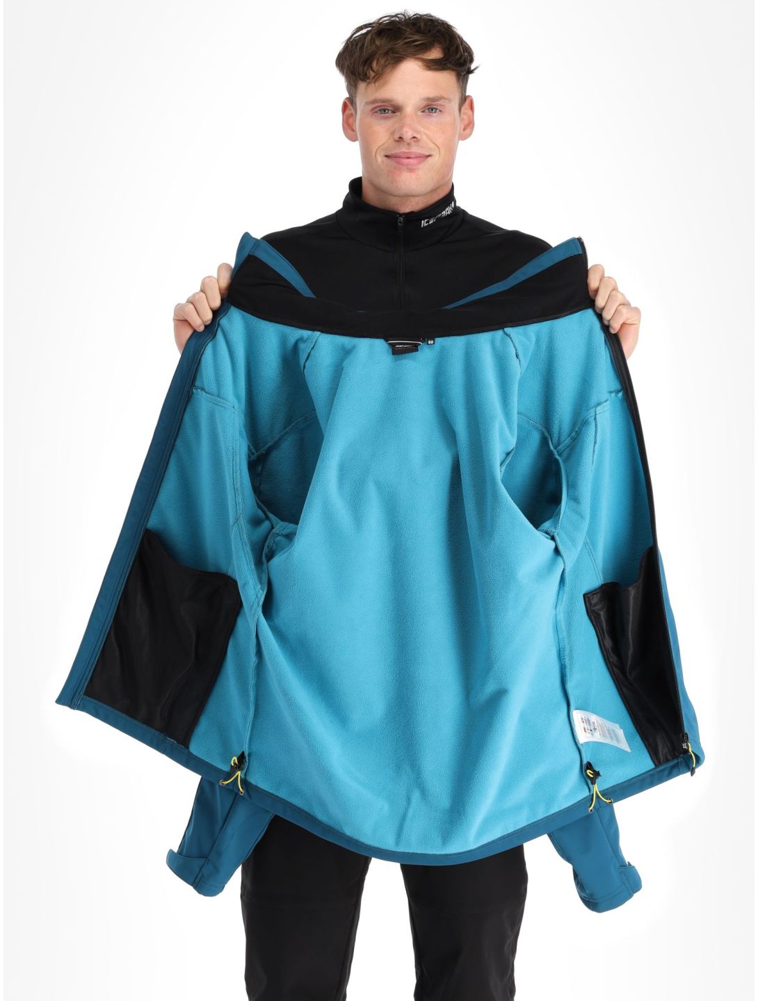 Icepeak, Biggs chaqueta de esquí softshell hombres turquoise azul 