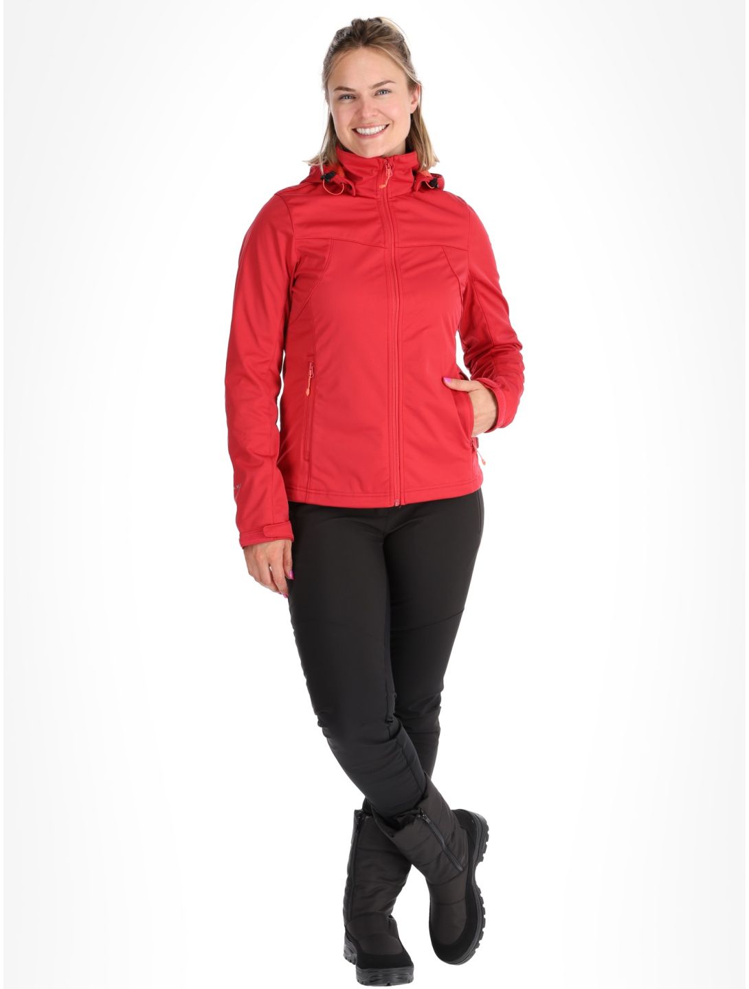 Icepeak, Boise chaqueta de esquí softshell mujeres Cranberry rojo 