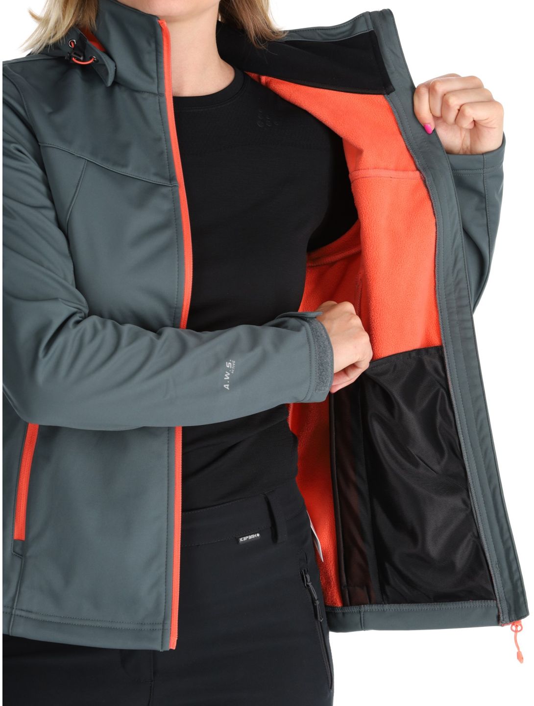 Icepeak, Boise chaqueta de esquí softshell mujeres Green verde 