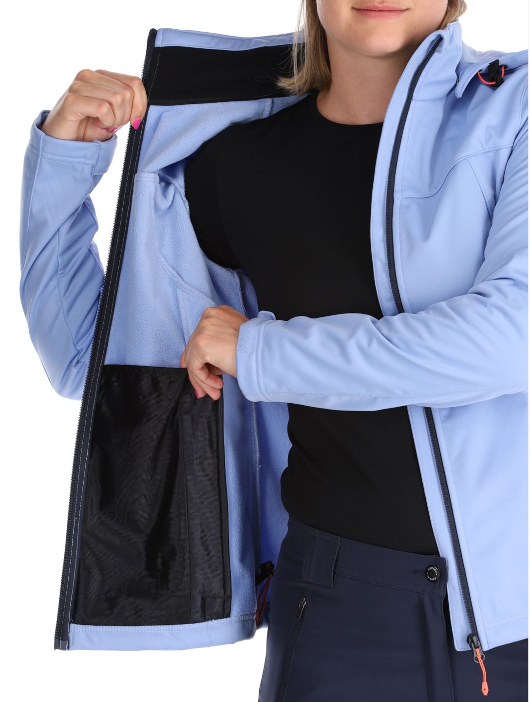 Icepeak, Boise chaqueta de esquí softshell mujeres Light Blue azul 