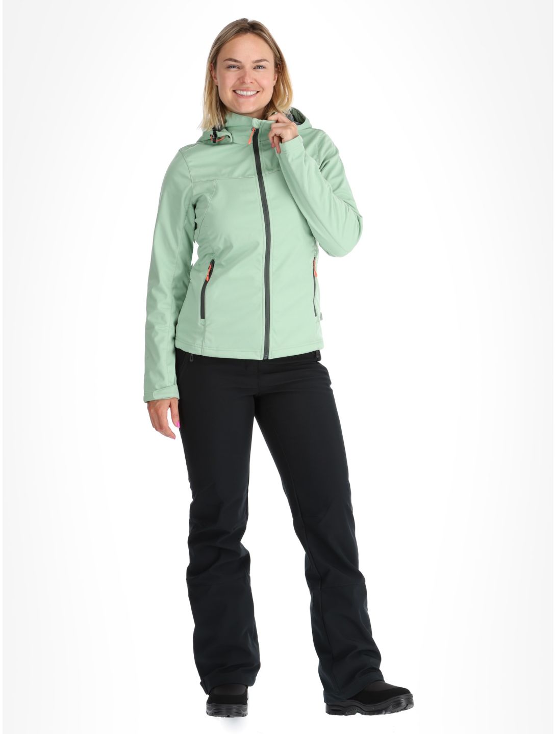 Icepeak, Boise chaqueta de esquí softshell mujeres Light Green verde 