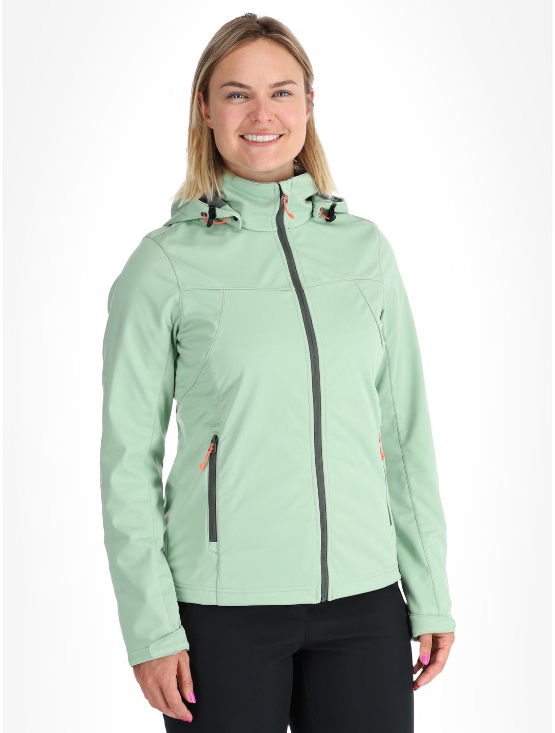 Icepeak, Boise chaqueta de esquí softshell mujeres Light Green verde 