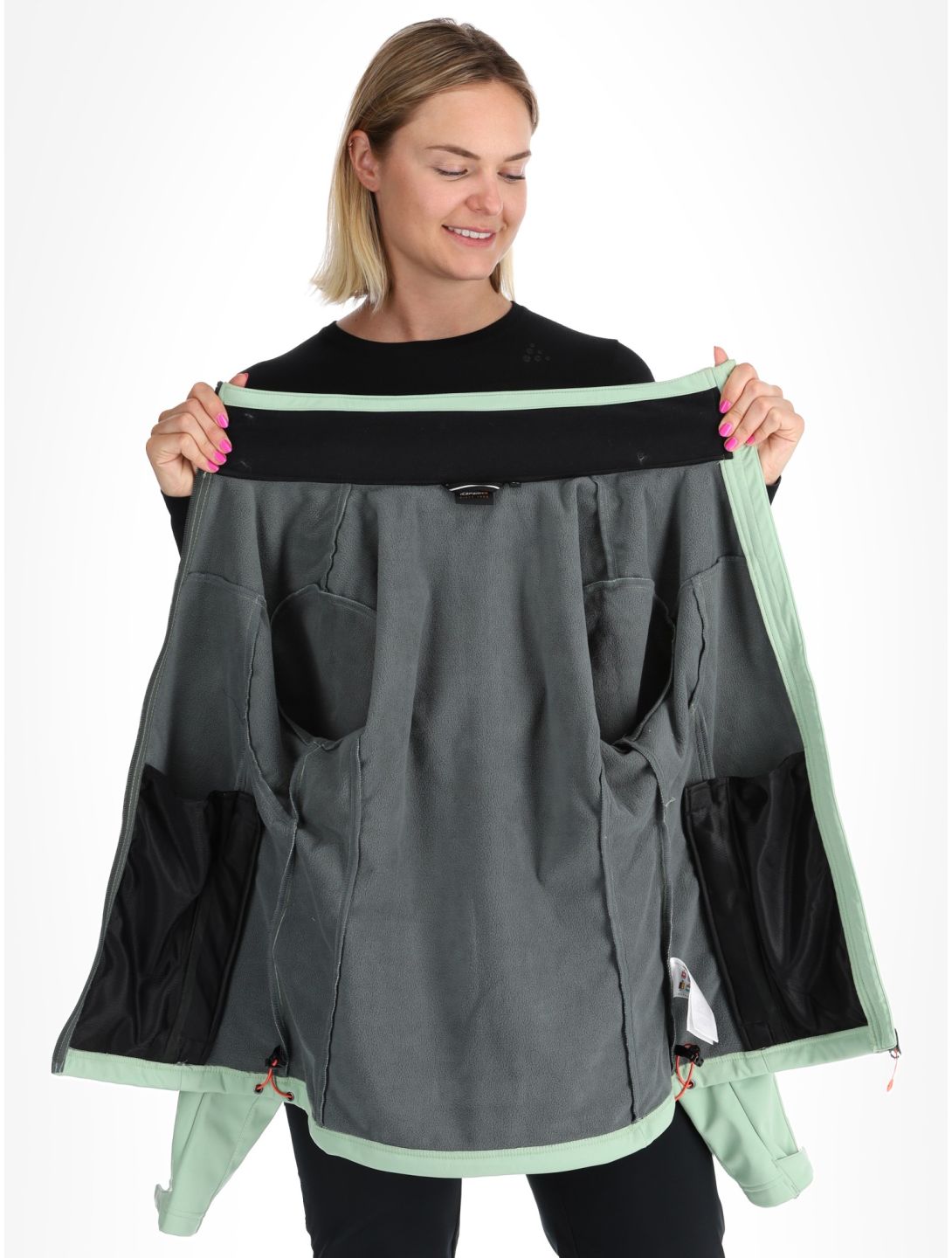 Icepeak, Boise chaqueta de esquí softshell mujeres Light Green verde 