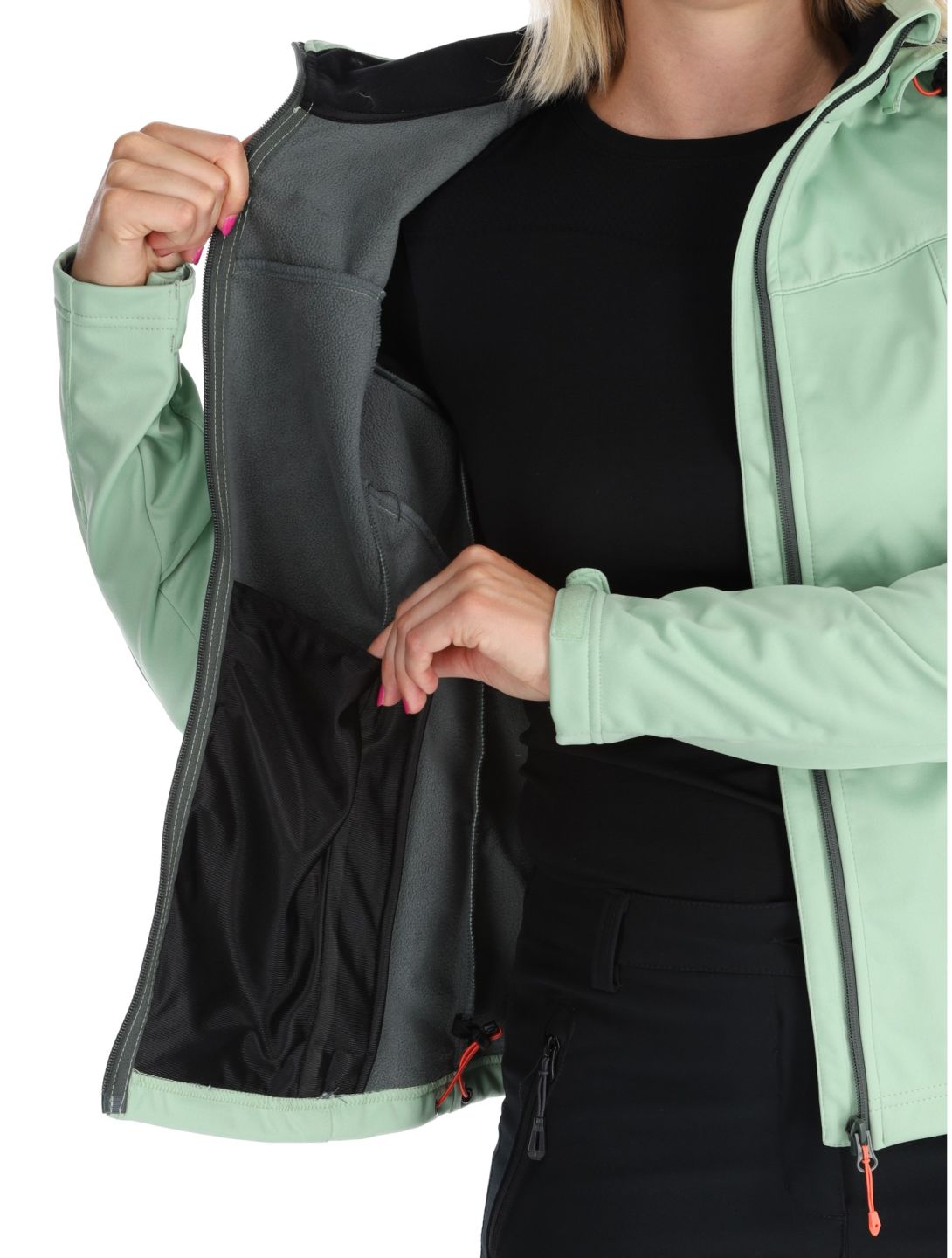 Icepeak, Boise chaqueta de esquí softshell mujeres Light Green verde 