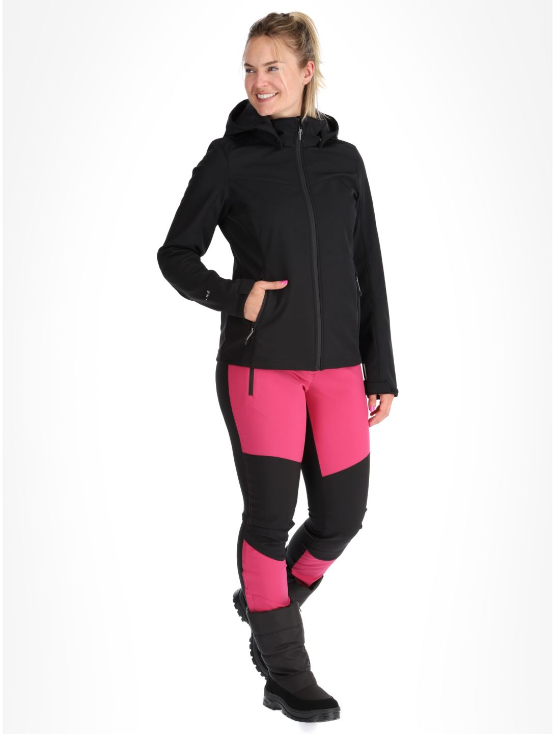 Icepeak, Brenham chaqueta de esquí softshell mujeres Basic Black negro 