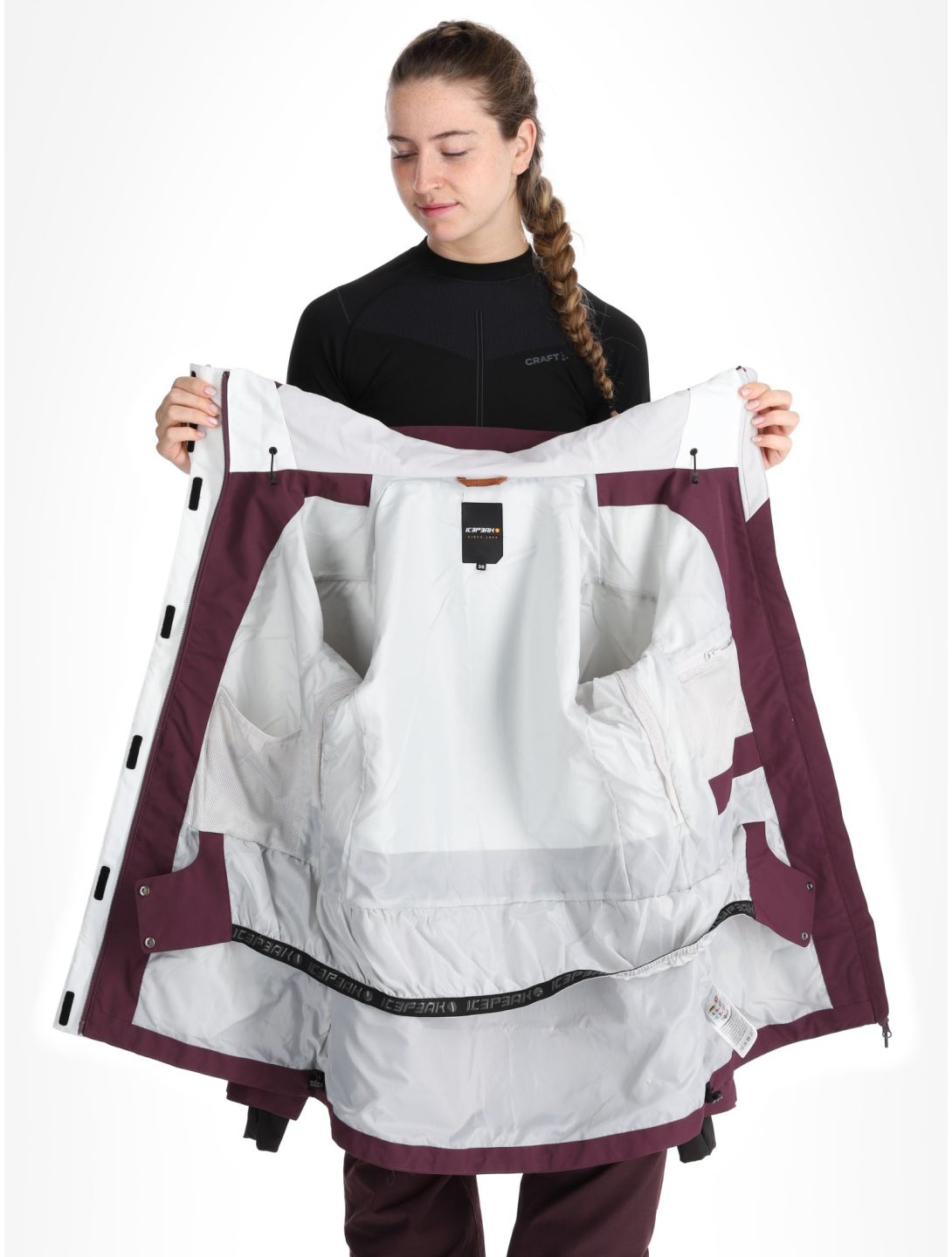 Icepeak, Cabot chaqueta de esquí hardshell mujeres Plum púrpura 