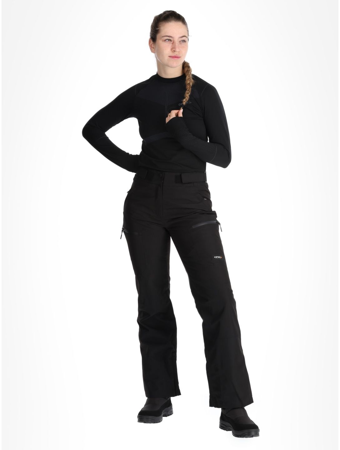 Icepeak, Calau pantalones de esquí hardshell mujeres Black negro 