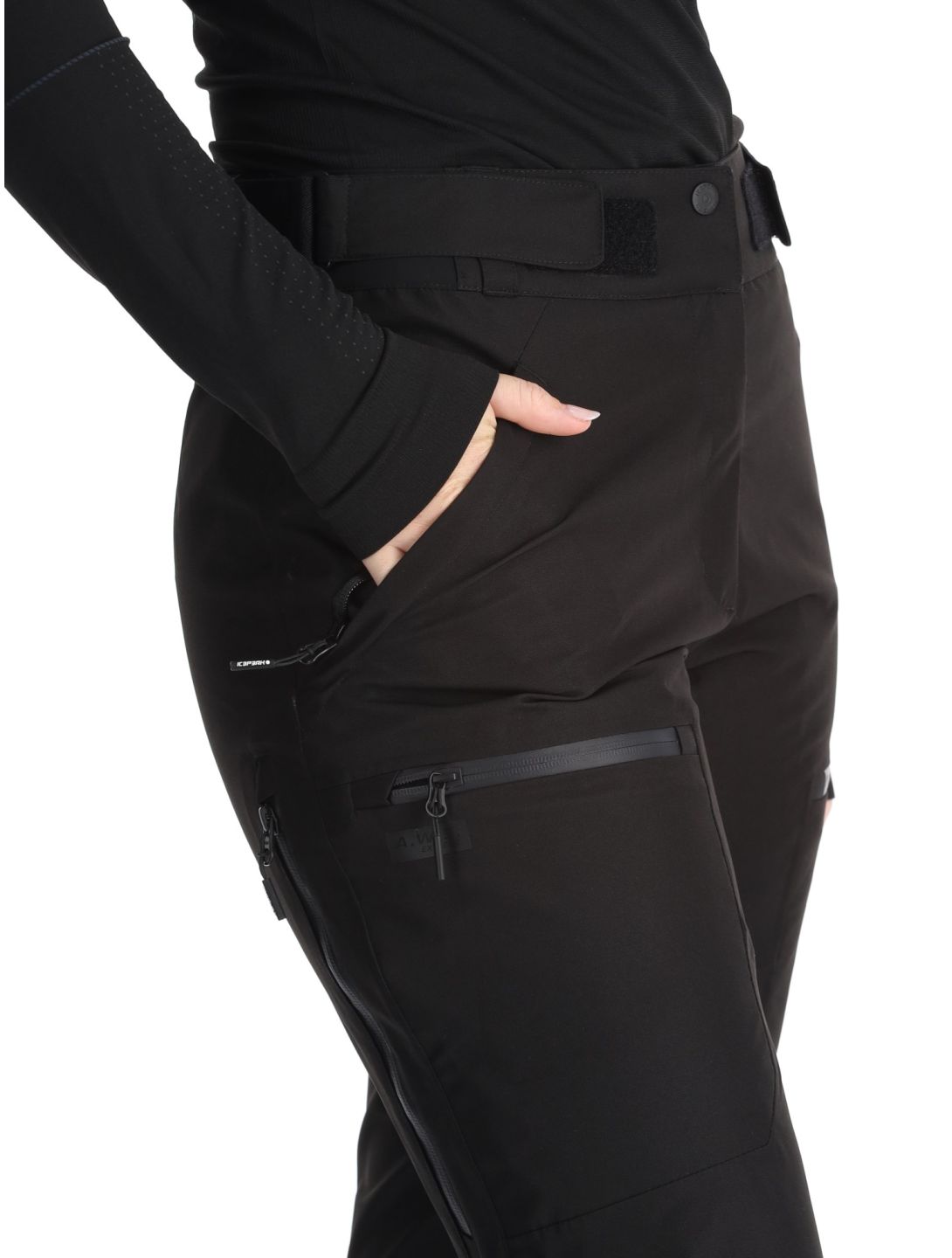 Icepeak, Calau pantalones de esquí hardshell mujeres Black negro 