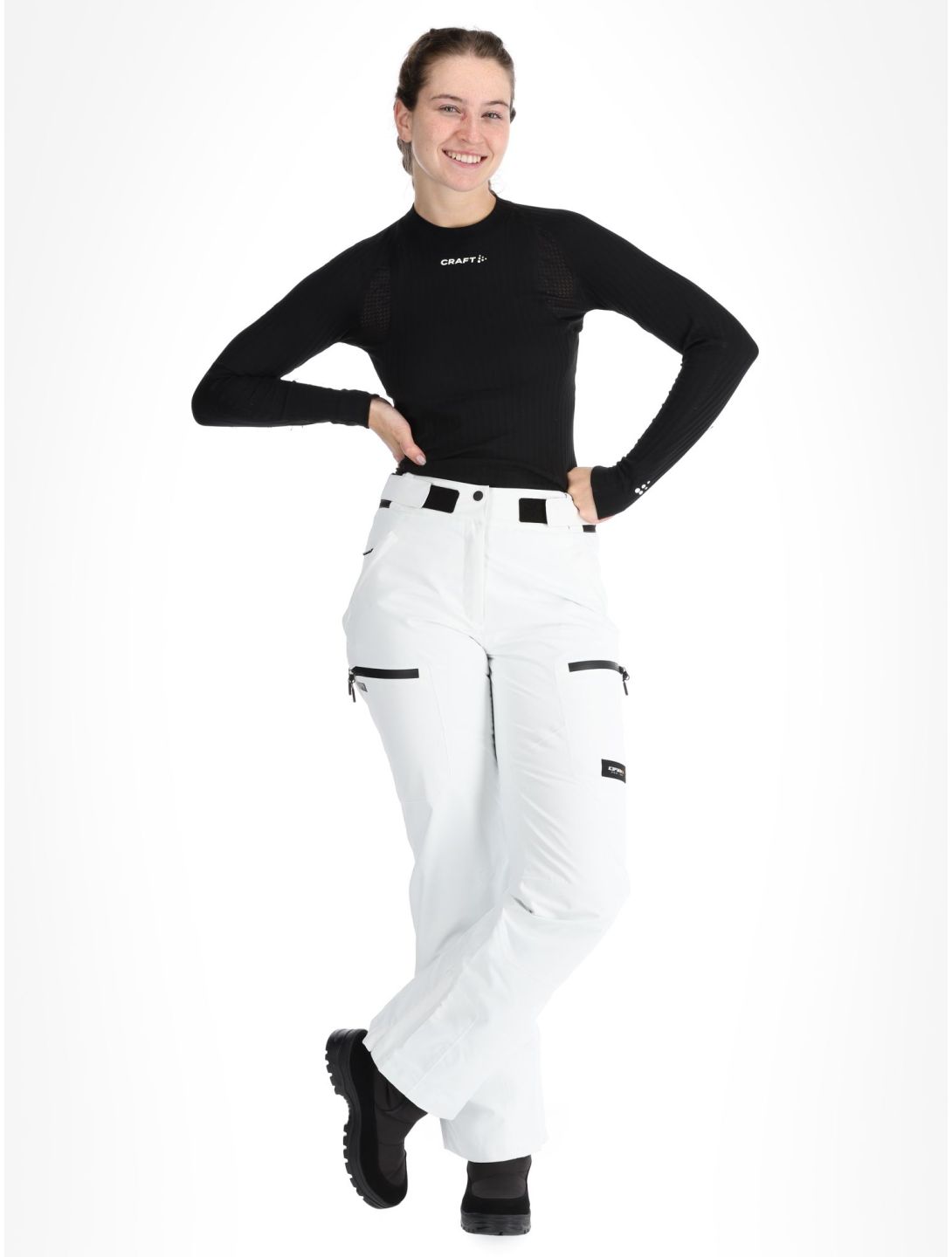 Icepeak, Calau pantalones de esquí hardshell mujeres Natural White blanco 