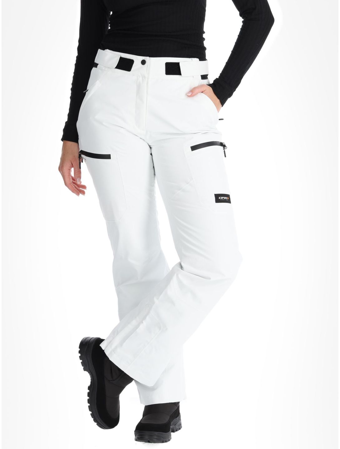 Icepeak, Calau pantalones de esquí hardshell mujeres Natural White blanco 