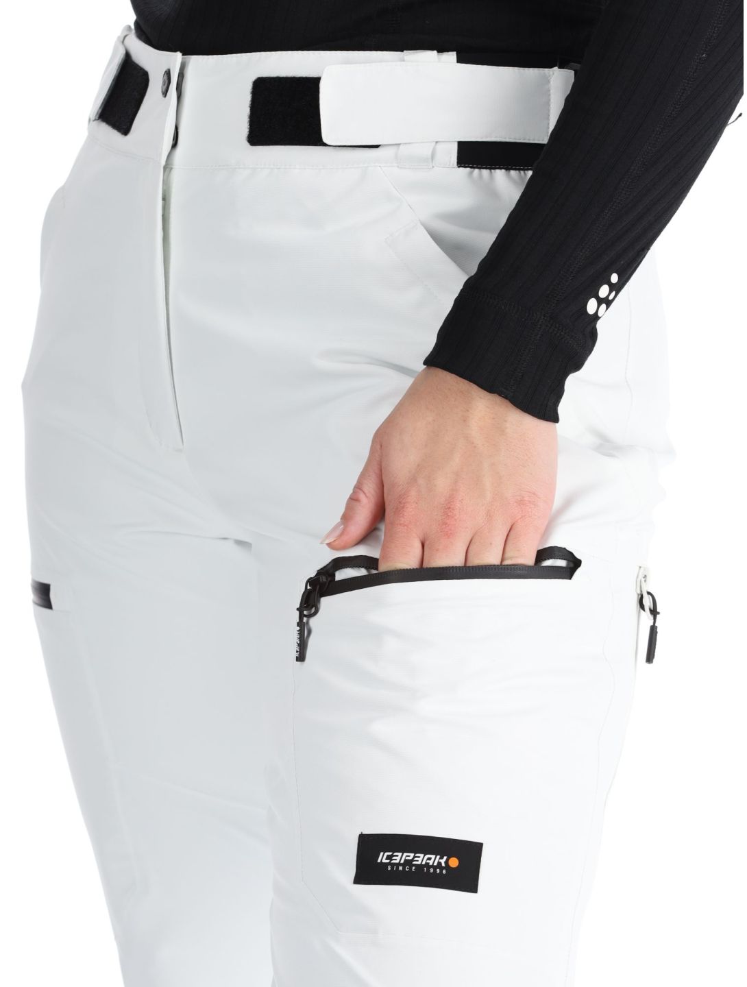 Icepeak, Calau pantalones de esquí hardshell mujeres Natural White blanco 