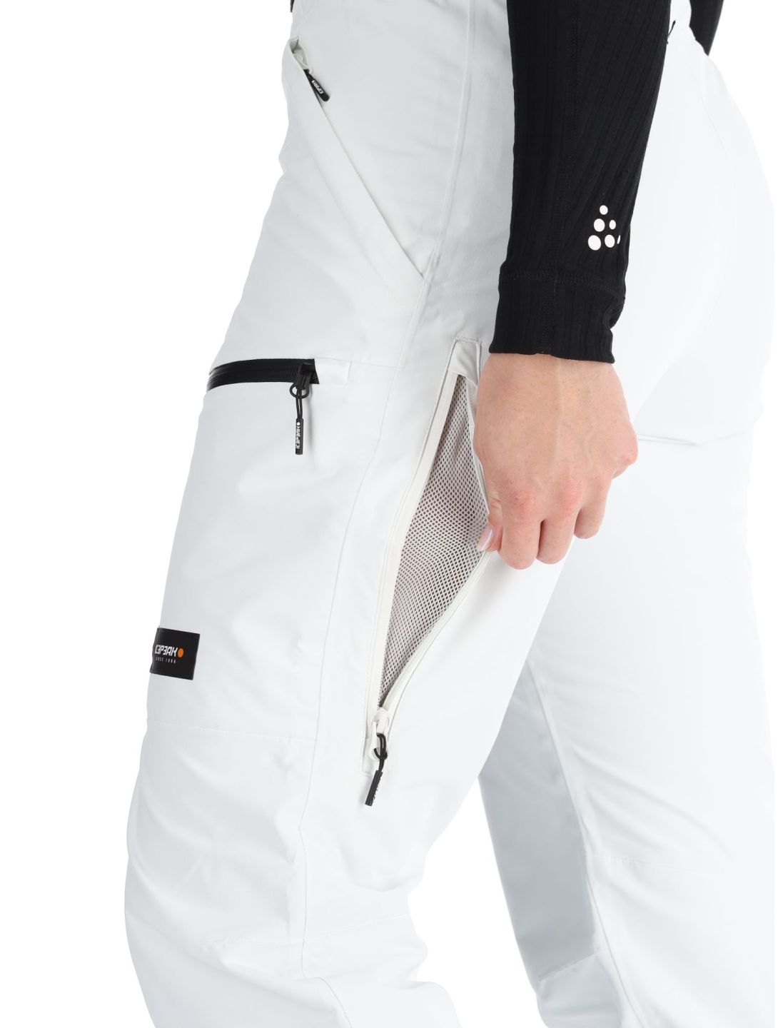 Icepeak, Calau pantalones de esquí hardshell mujeres Natural White blanco 