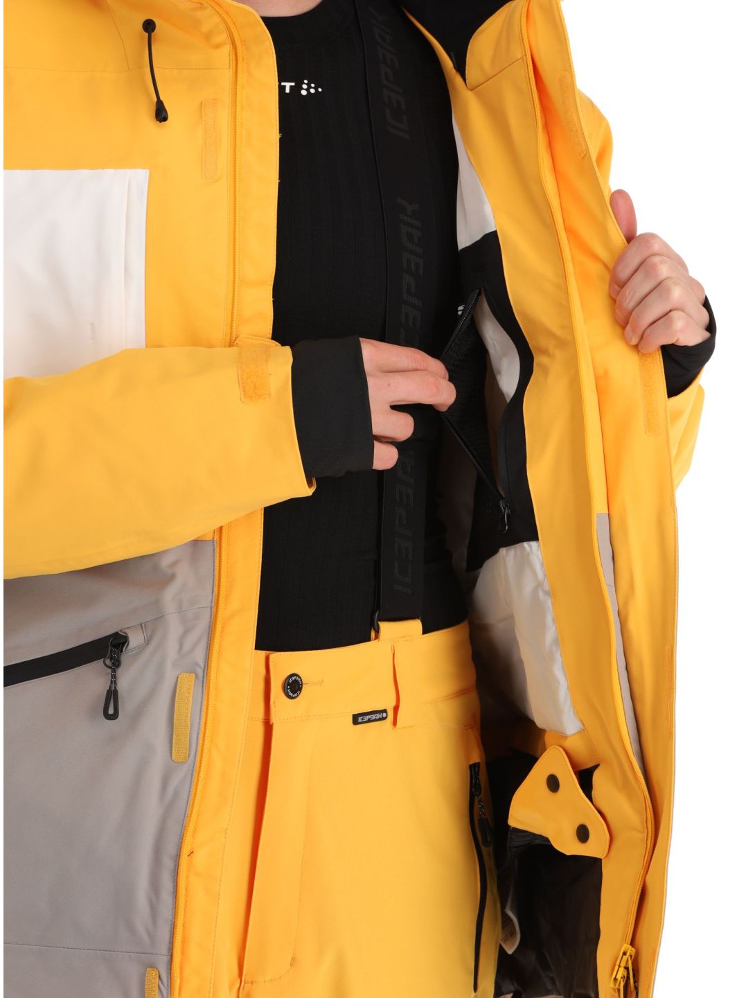 Icepeak, Cale chaqueta de esquí hombres Yellow amarillo, gris 