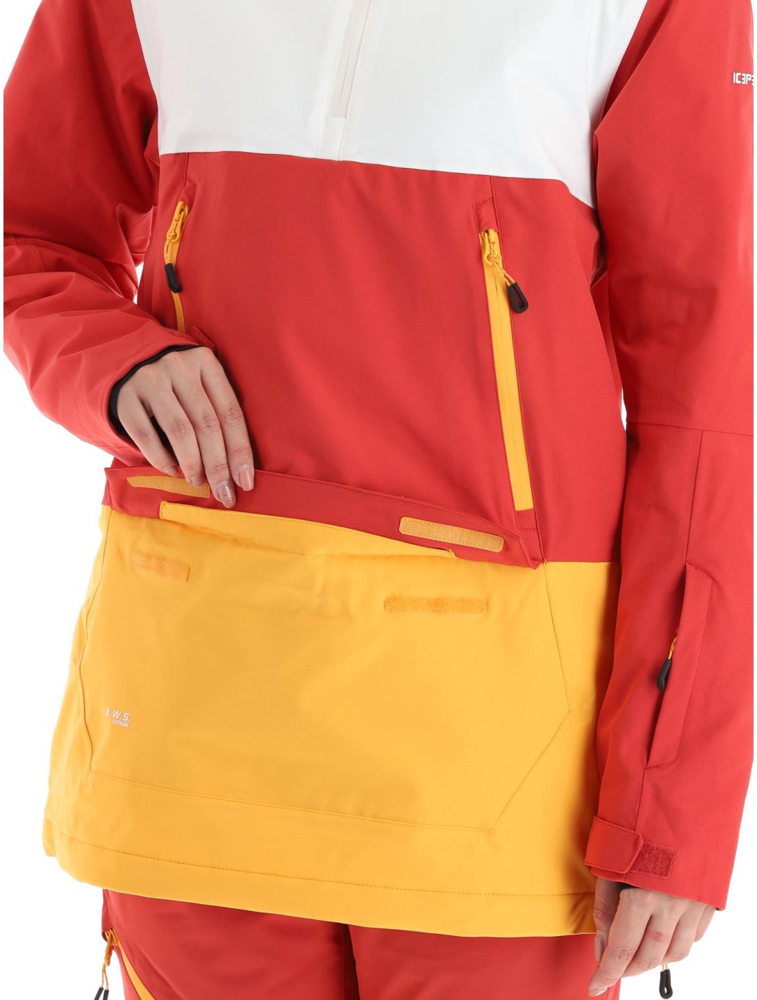 Icepeak, Calio anorak mujeres Cranberry blanco, naranja, rojo 