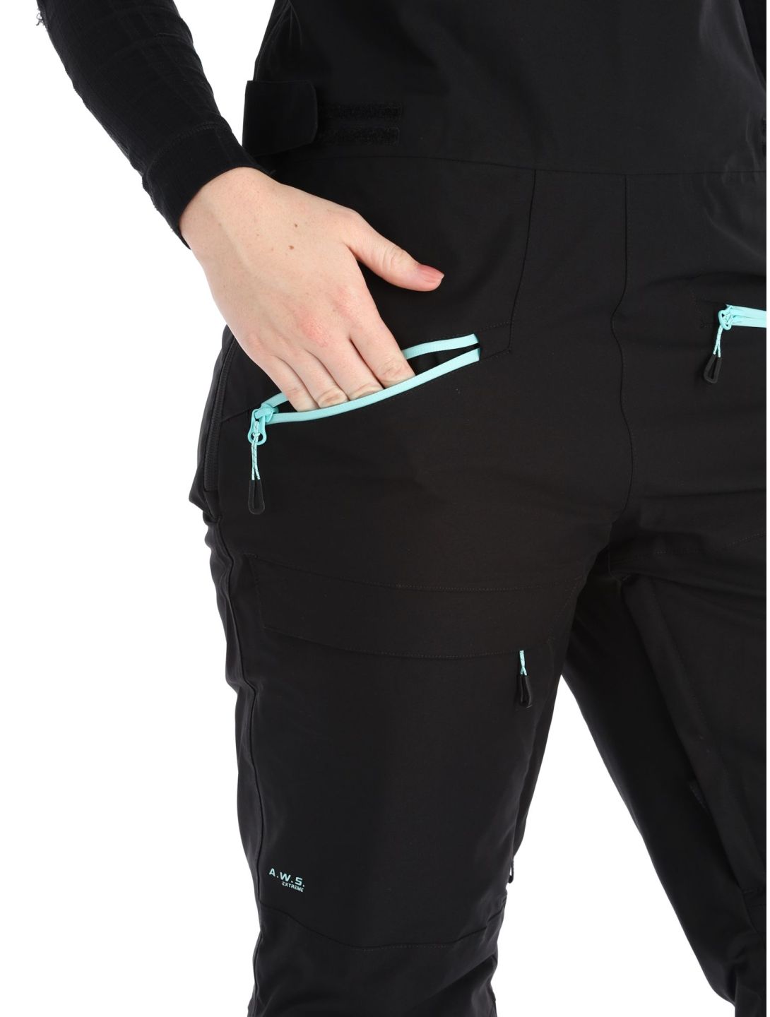 Icepeak, Cantrall pantalones de esquí BIB mujeres Black negro 