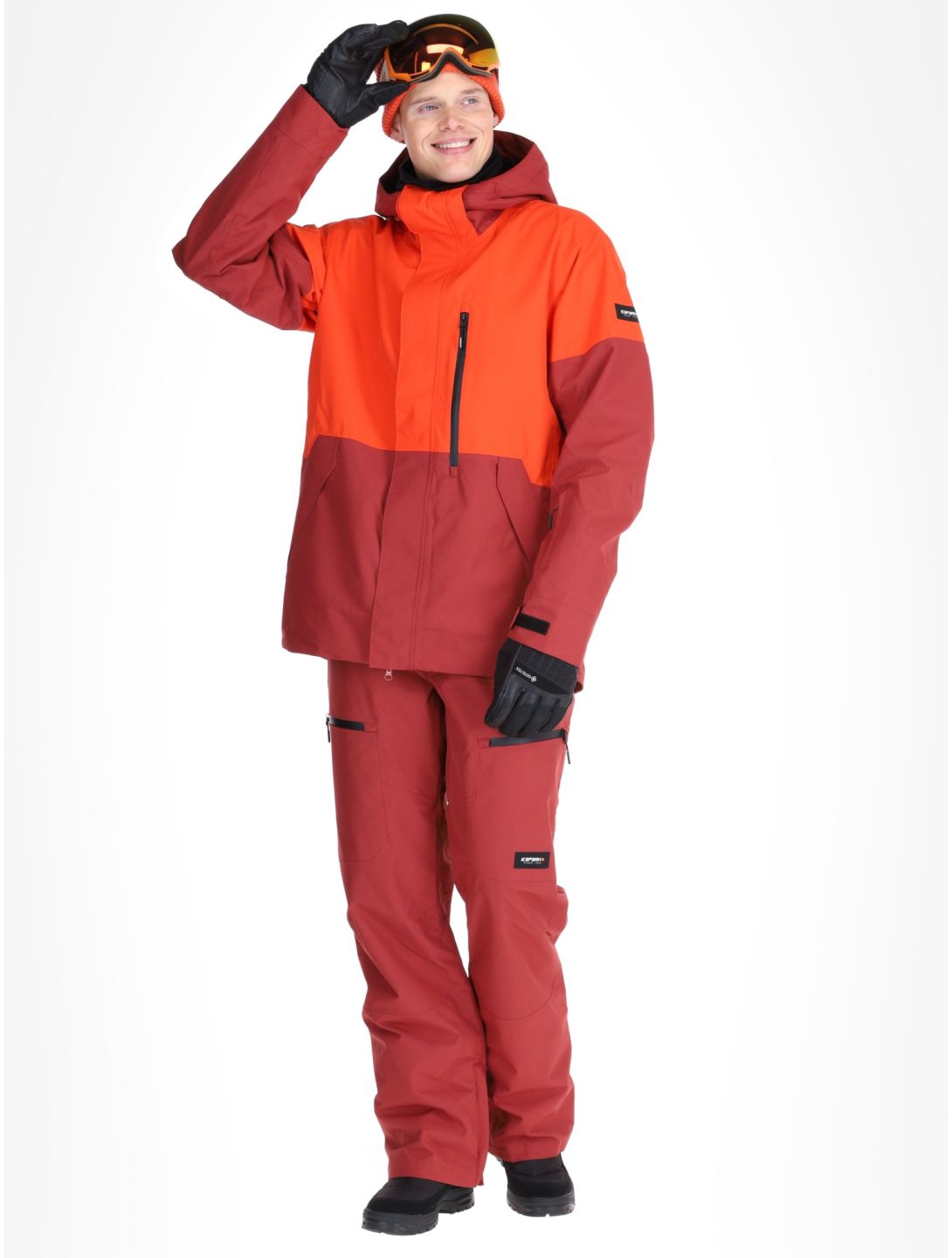 Icepeak, Casco chaqueta de esquí hombres Burned Orange naranja 