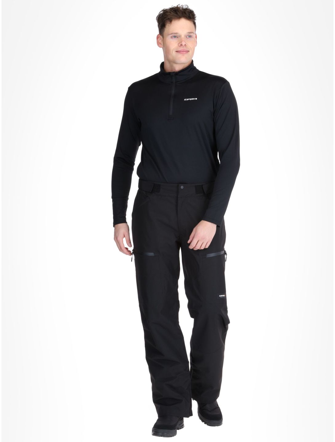 Icepeak, Caspian pantalones de esquí hardshell hombres Black negro 