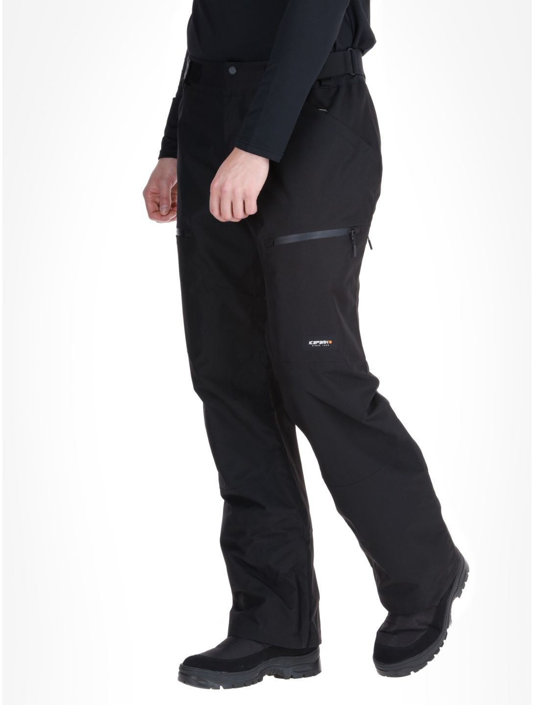 Icepeak, Caspian pantalones de esquí hardshell hombres Black negro 