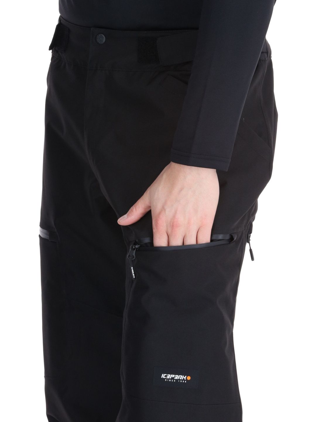 Icepeak, Caspian pantalones de esquí hardshell hombres Black negro 