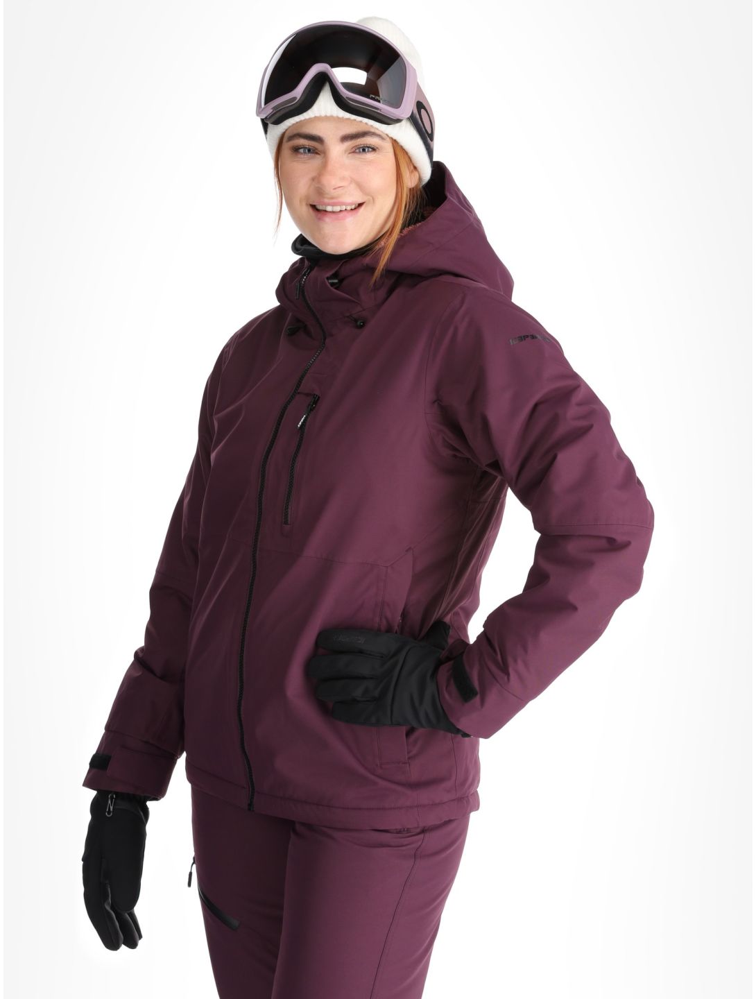 Icepeak, Cathay chaqueta de esquí mujeres Plum púrpura 