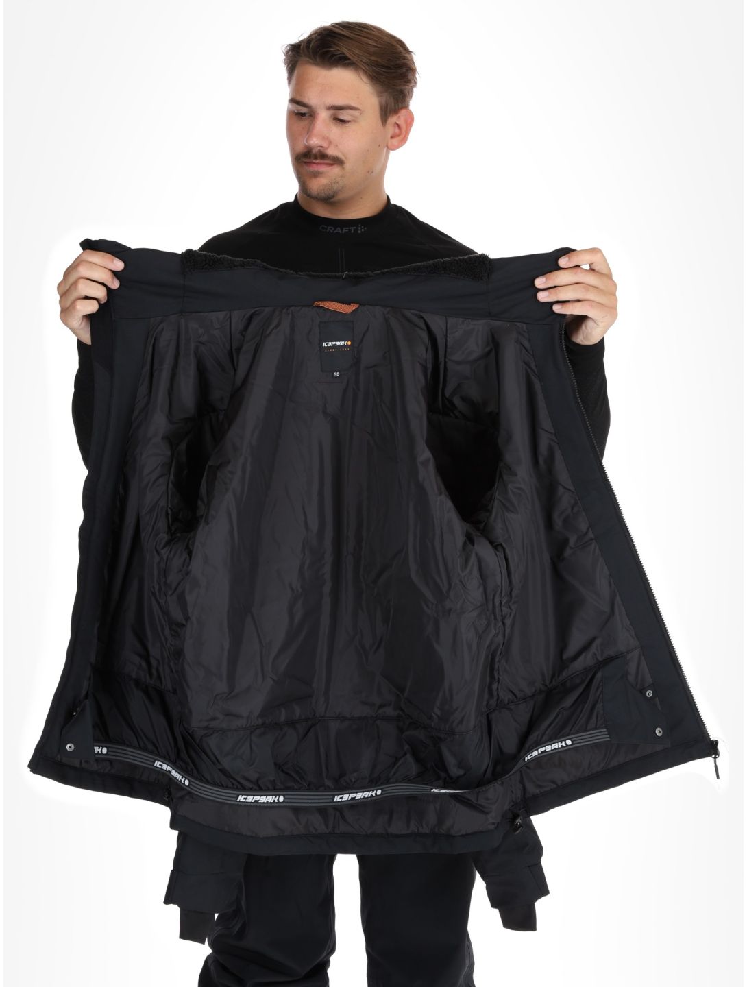 Icepeak, Chester chaqueta de esquí hombres Black negro 