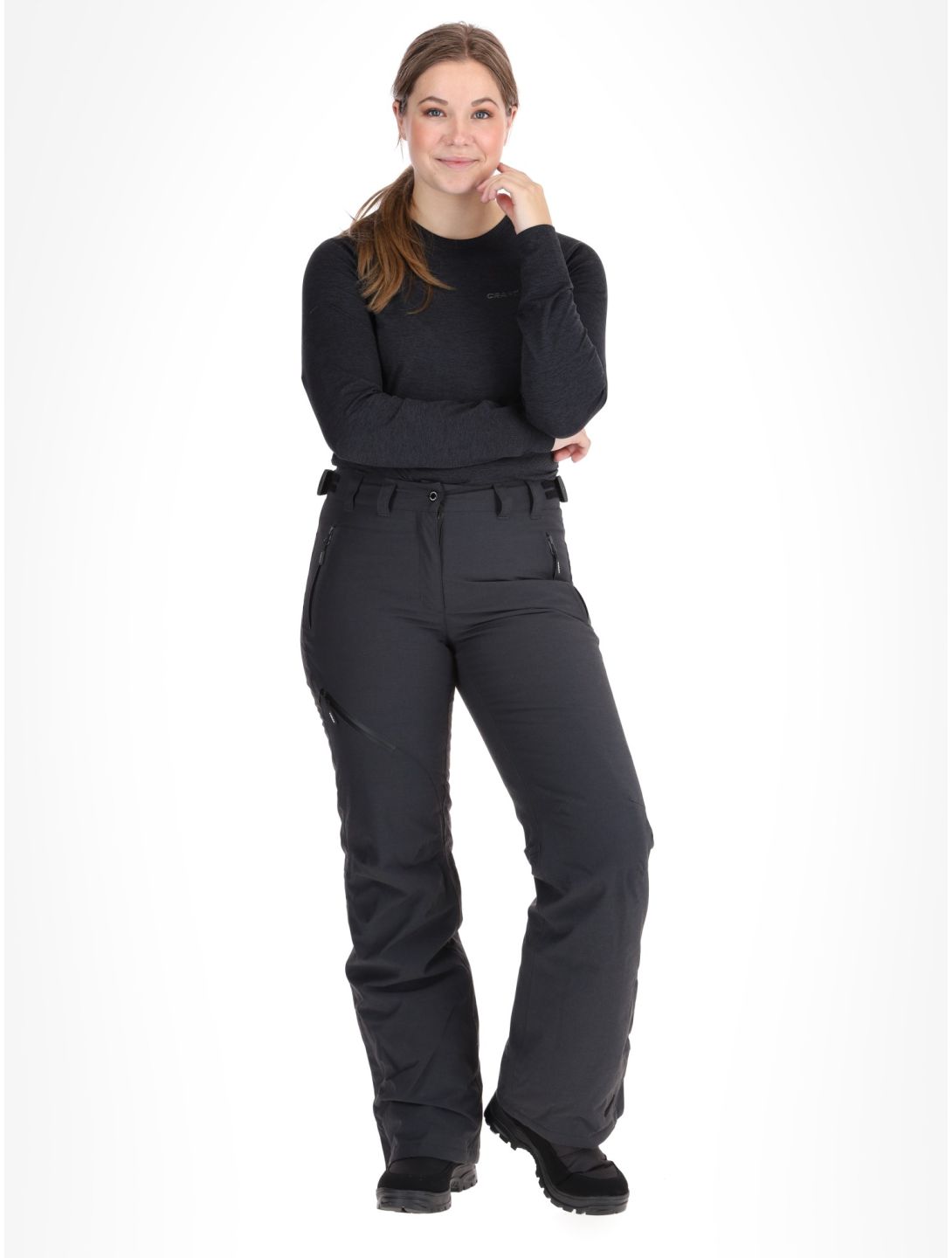 Icepeak, Cordele pantalones de esquí mujeres Anthracite gris 