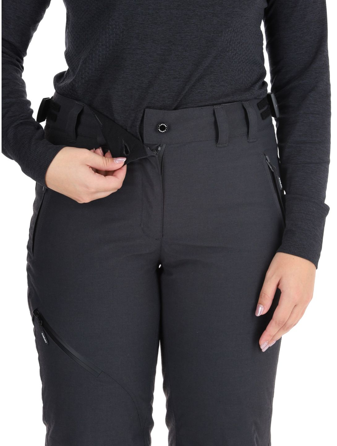 Icepeak, Cordele pantalones de esquí mujeres Anthracite gris 