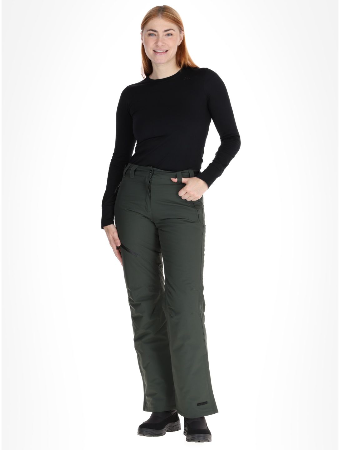 Icepeak, Curlew pantalones de esquí mujeres Dark Olive verde 