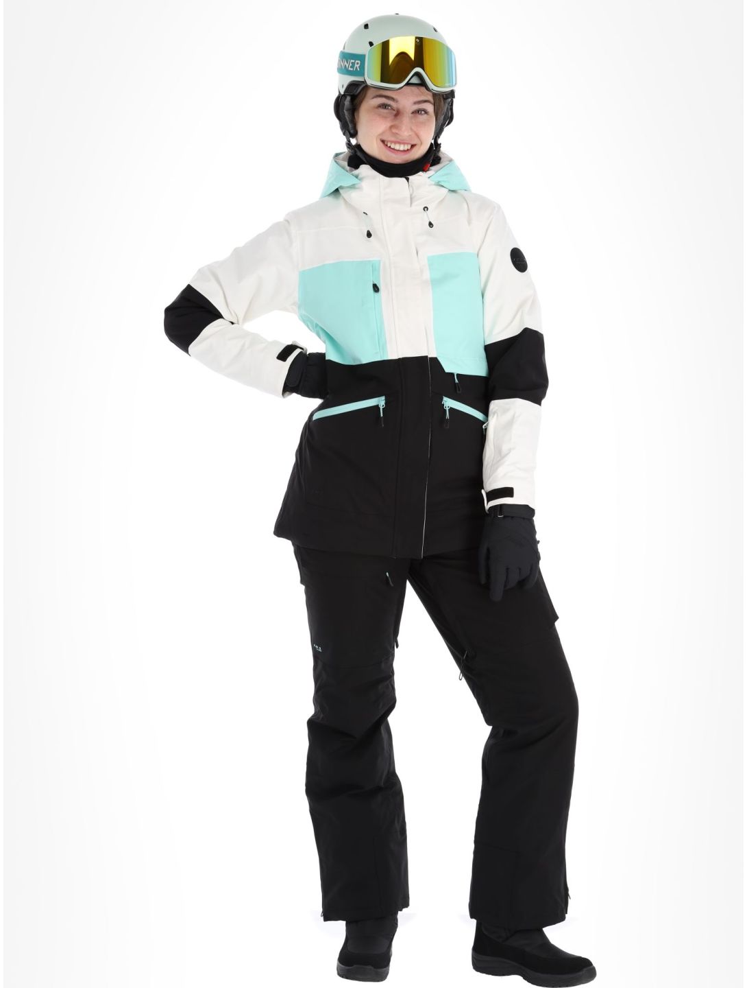 Icepeak, Curran chaqueta de esquí mujeres Powder blanco, negro 