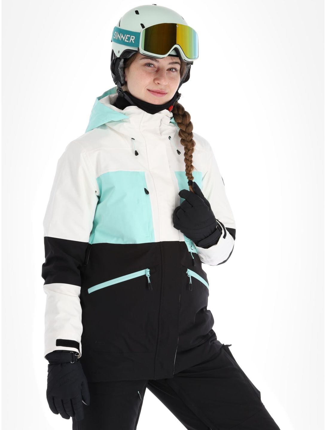 Icepeak, Curran chaqueta de esquí mujeres Powder blanco, negro 