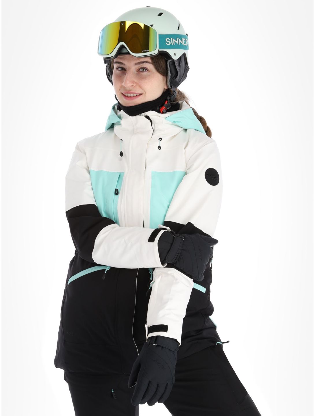 Icepeak, Curran chaqueta de esquí mujeres Powder blanco, negro 