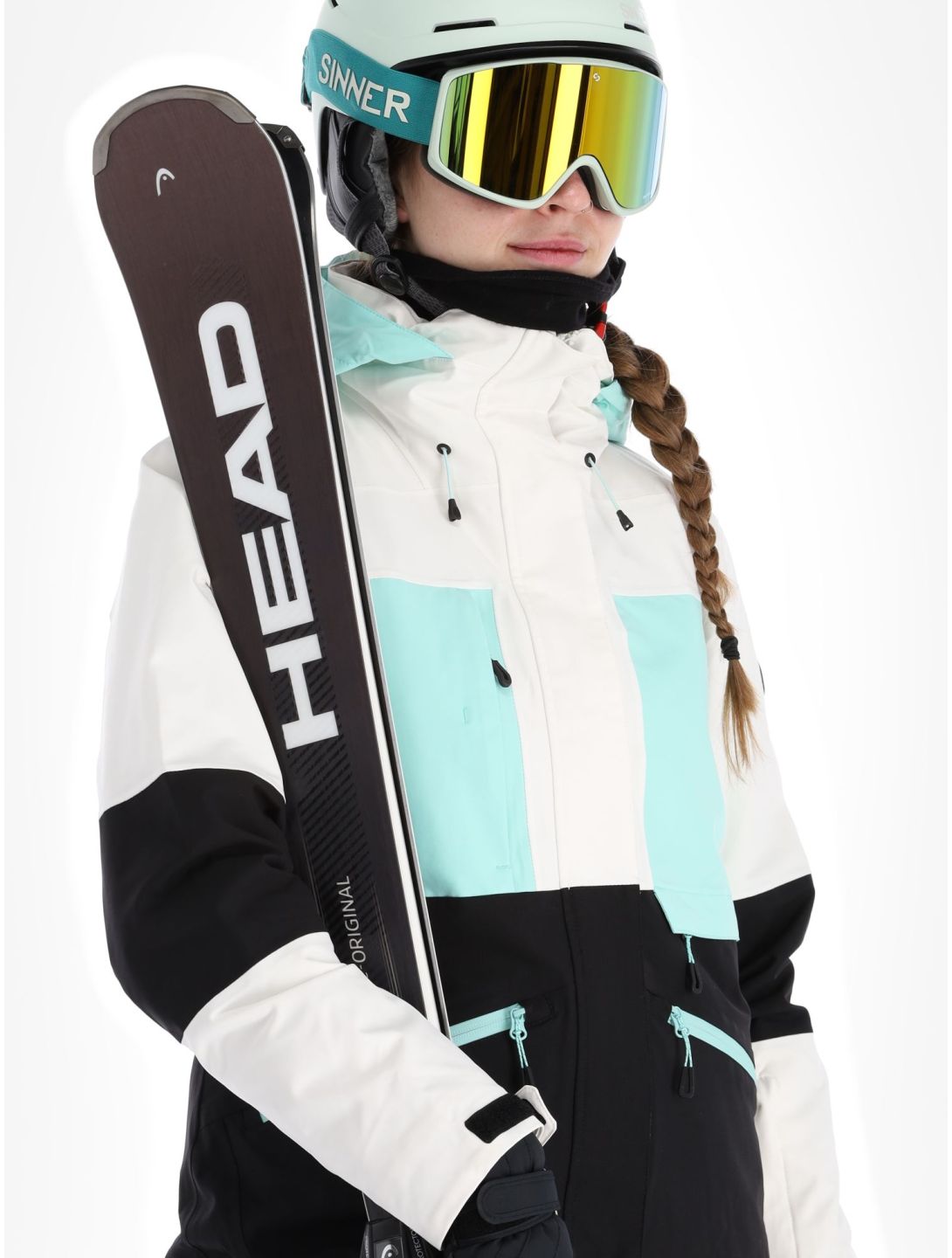 Icepeak, Curran chaqueta de esquí mujeres Powder blanco, negro 