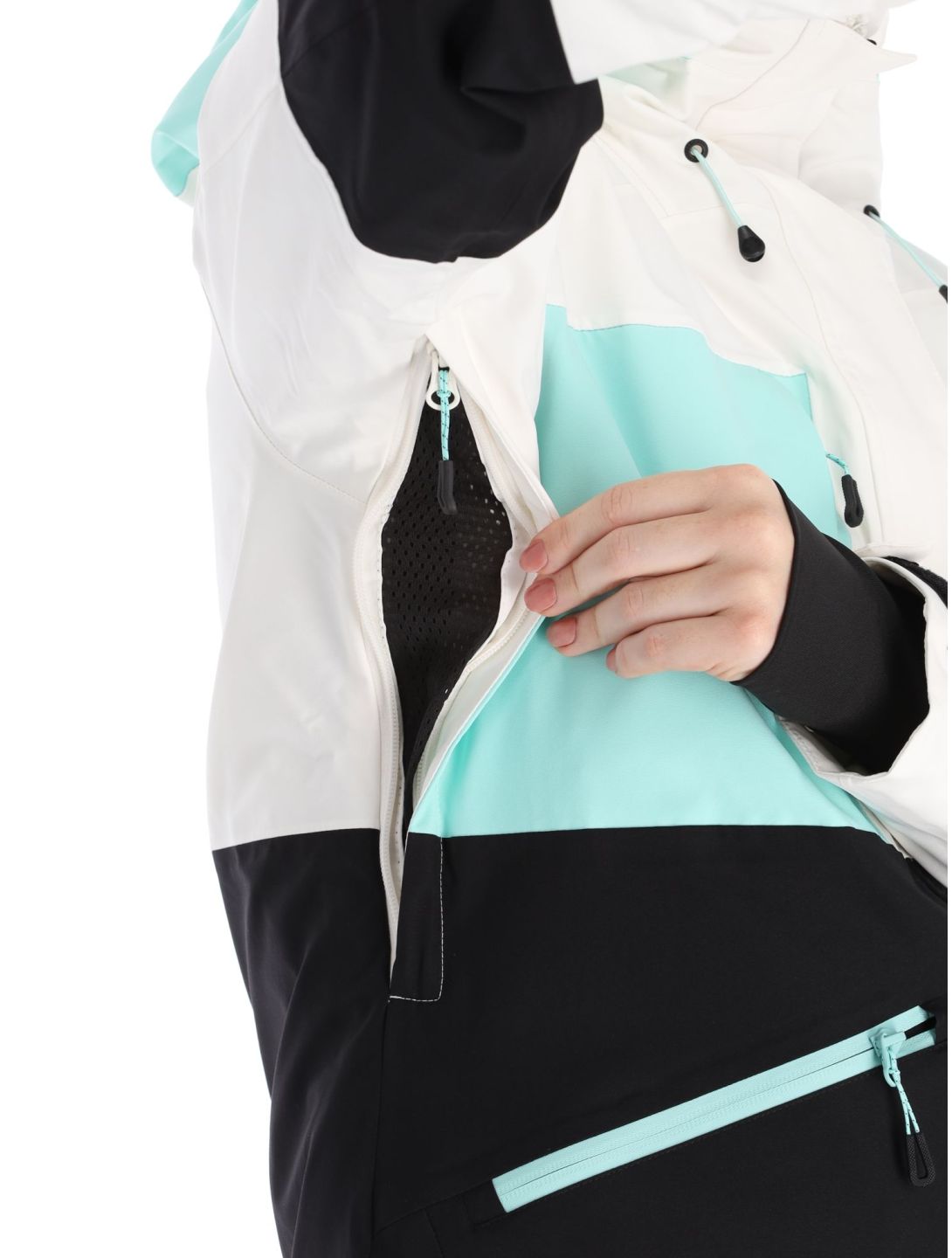 Icepeak, Curran chaqueta de esquí mujeres Powder blanco, negro 