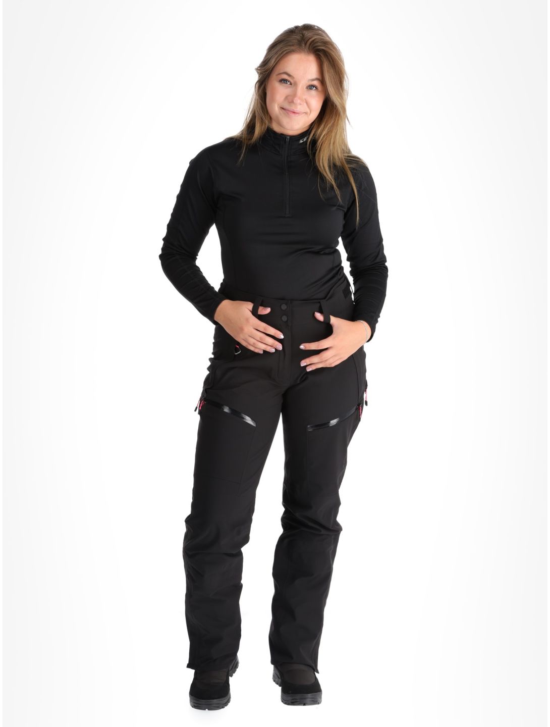 Icepeak, Dairborn pantalones de esquí hardshell mujeres Black negro 