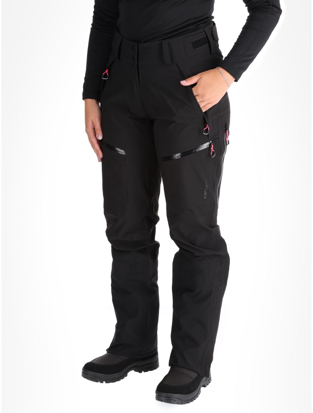 Icepeak, Dairborn pantalones de esquí hardshell mujeres Black negro 