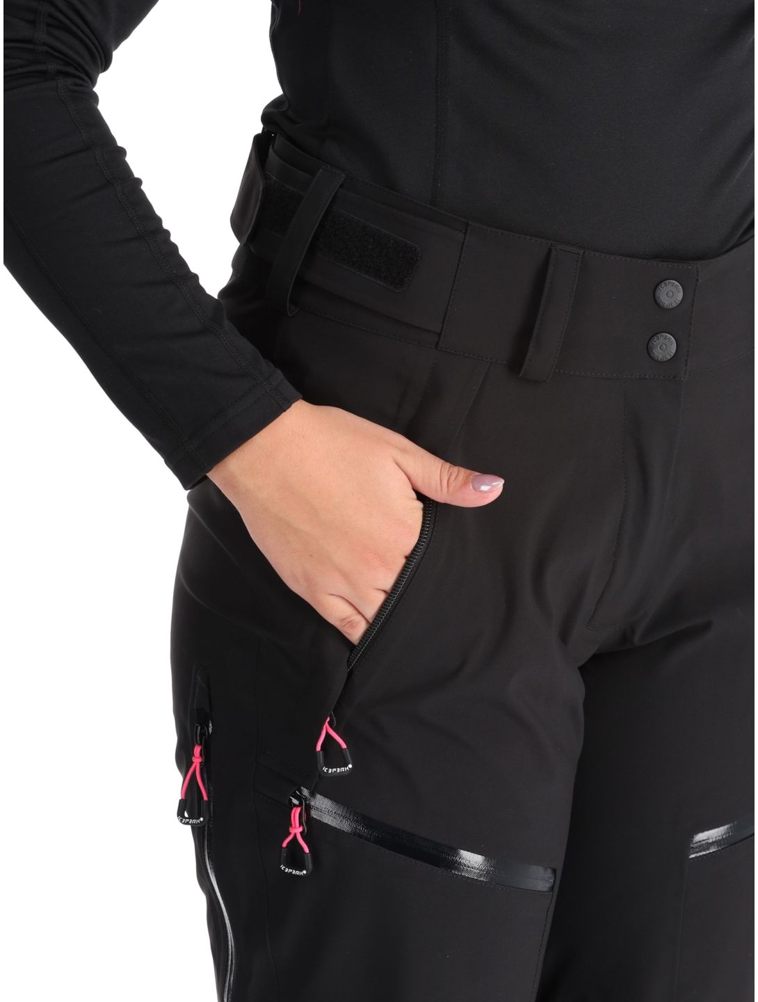 Icepeak, Dairborn pantalones de esquí hardshell mujeres Black negro 