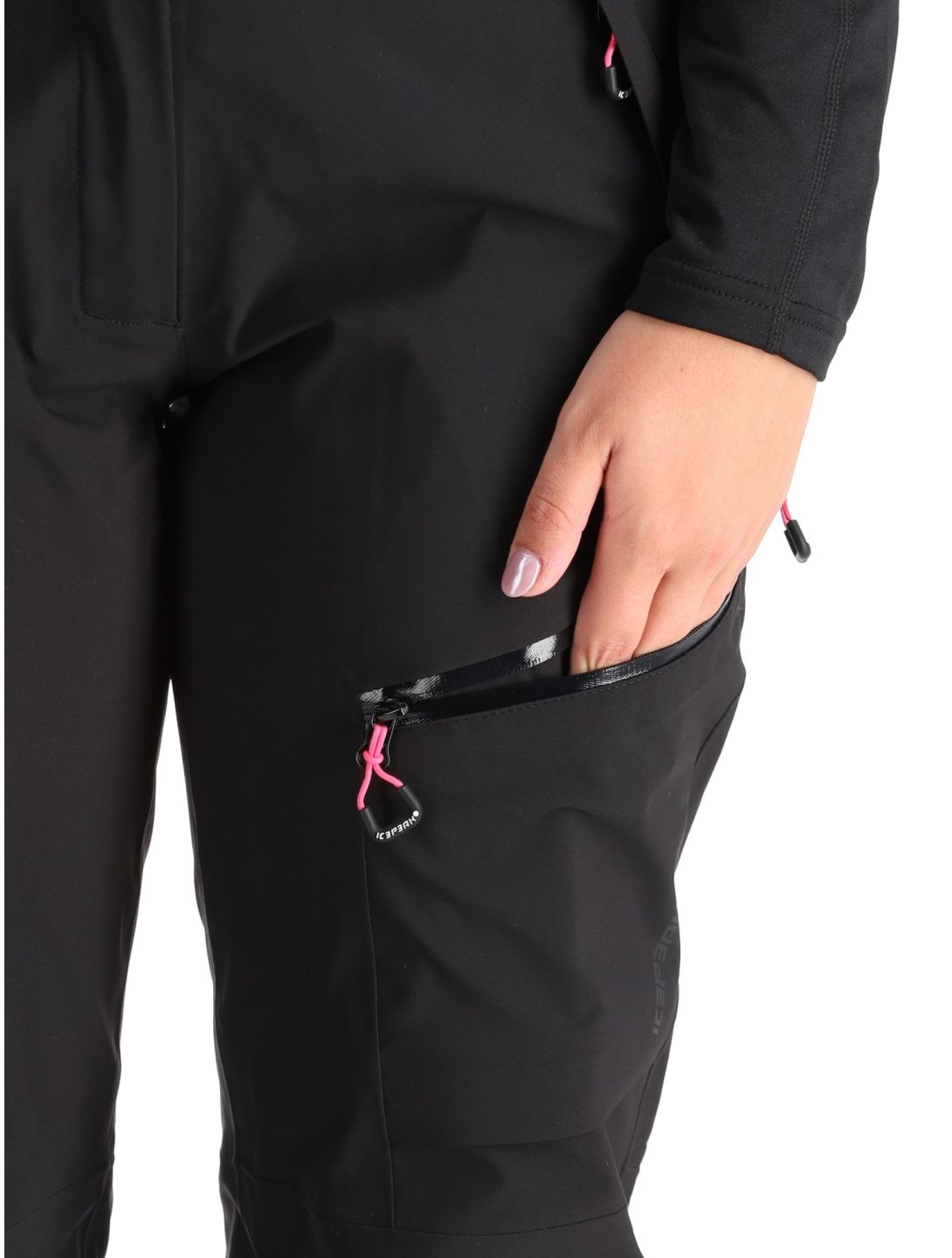 Icepeak, Dairborn pantalones de esquí hardshell mujeres Black negro 