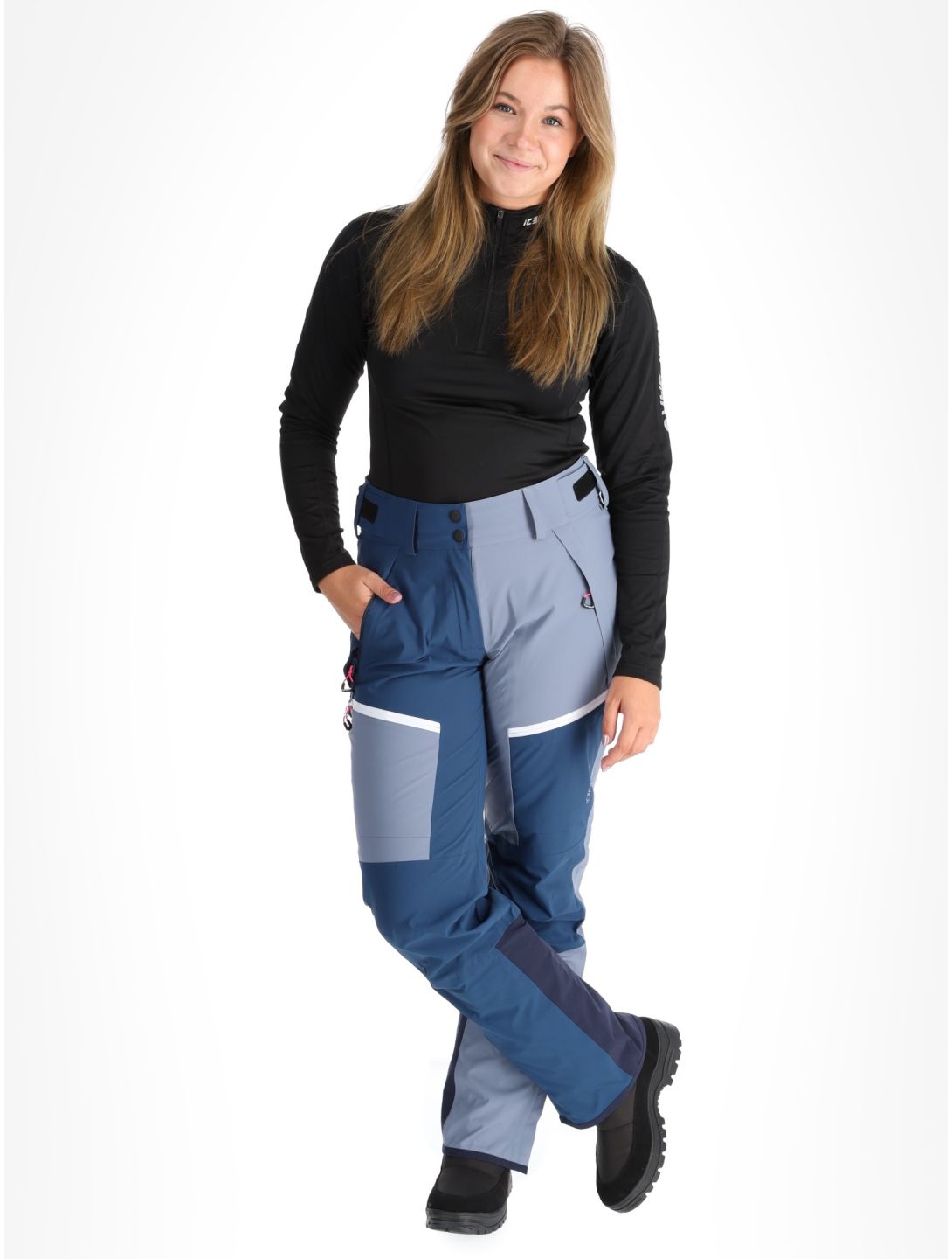 Icepeak, Dairborn pantalones de esquí hardshell mujeres Steel Grey gris 