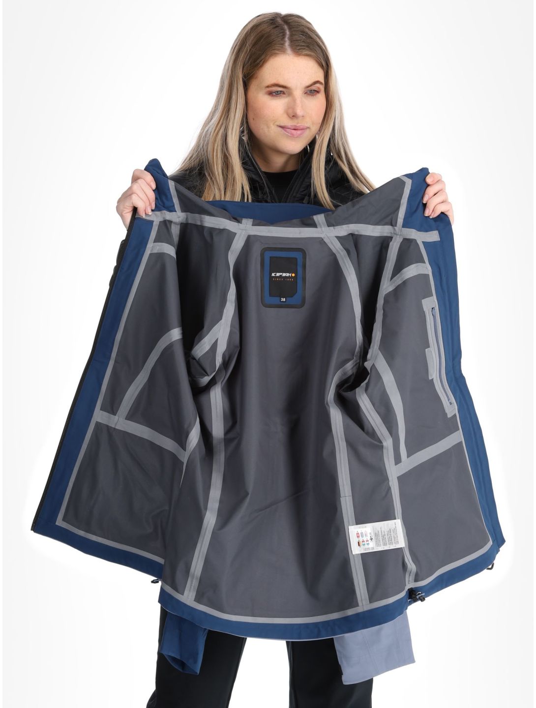 Icepeak, Datteln chaqueta de esquí hardshell mujeres Navy Blue azul 