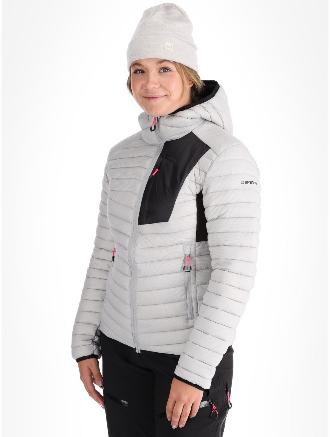 Icepeak, Dix chaqueta de plumas mujeres Light Grey gris 