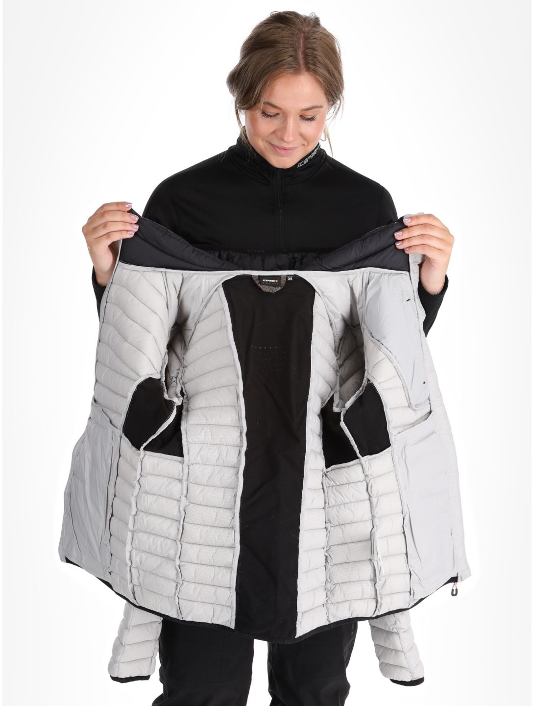 Icepeak, Dix chaqueta de plumas mujeres Light Grey gris 