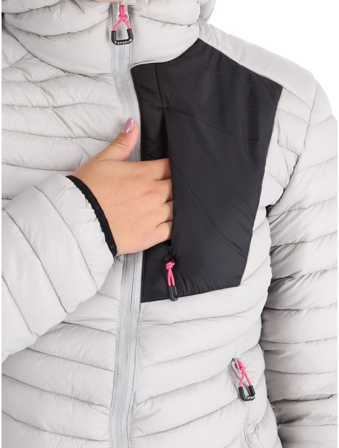 Icepeak, Dix chaqueta de plumas mujeres Light Grey gris 