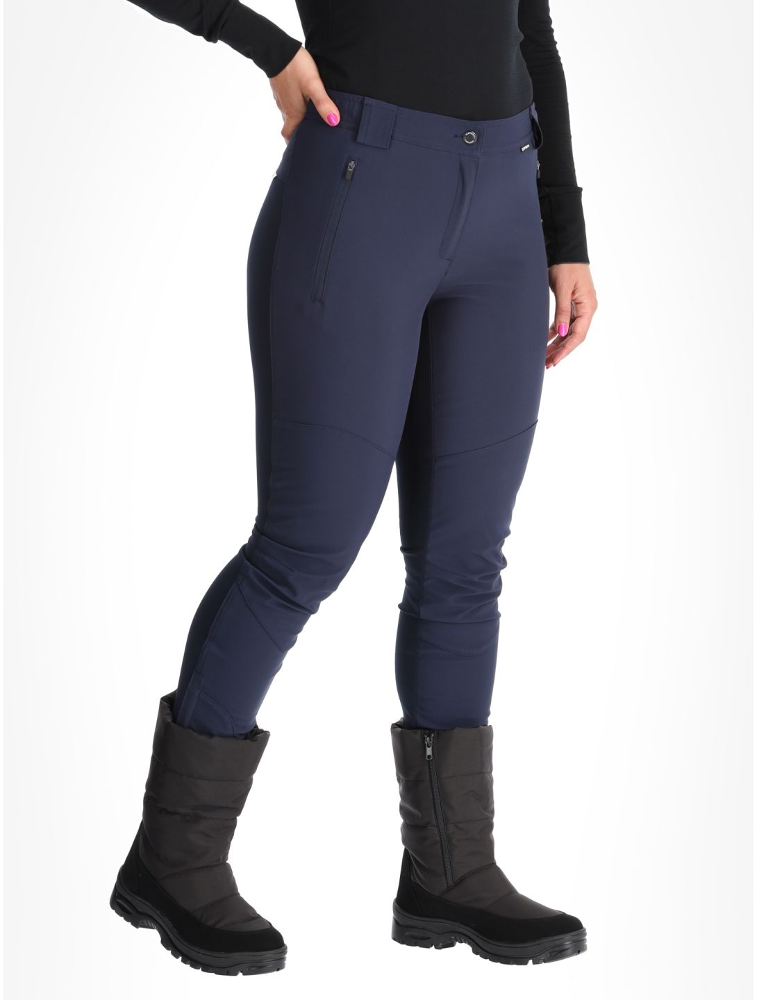 Icepeak, Doral pantalones de esquí softshell mujeres Dark Blue azul 