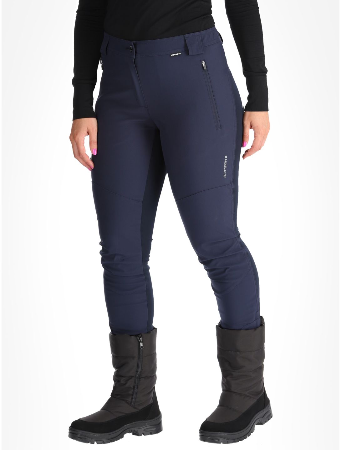 Icepeak, Doral pantalones de esquí softshell mujeres Dark Blue azul 