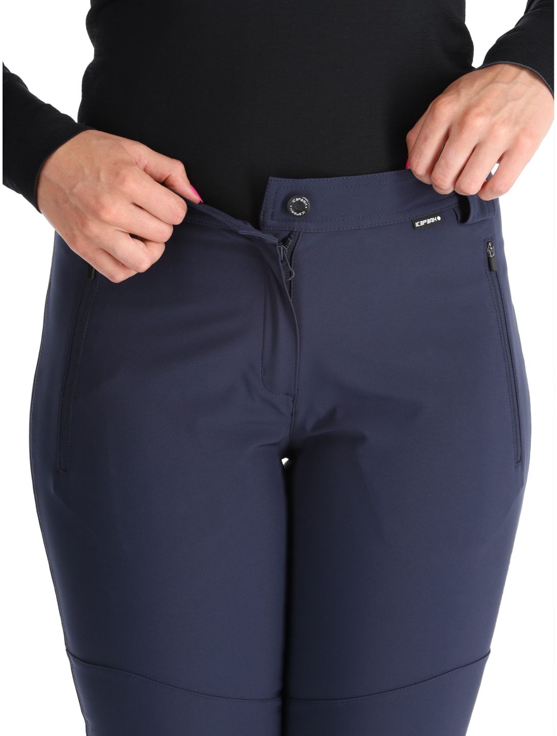 Icepeak, Doral pantalones de esquí softshell mujeres Dark Blue azul 