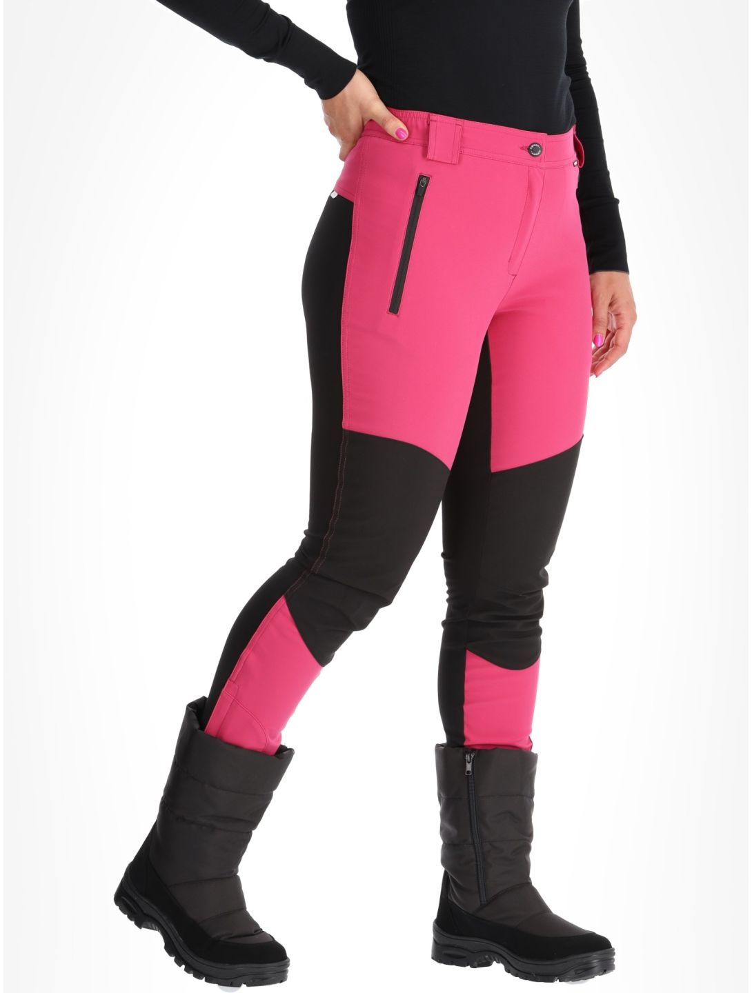 Icepeak, Doral pantalones de esquí softshell mujeres Raspberry rojo 